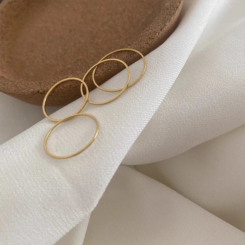0.5mm Extremely Thin Stainless Steel Anti-Tarnish Rings for Women Fashion