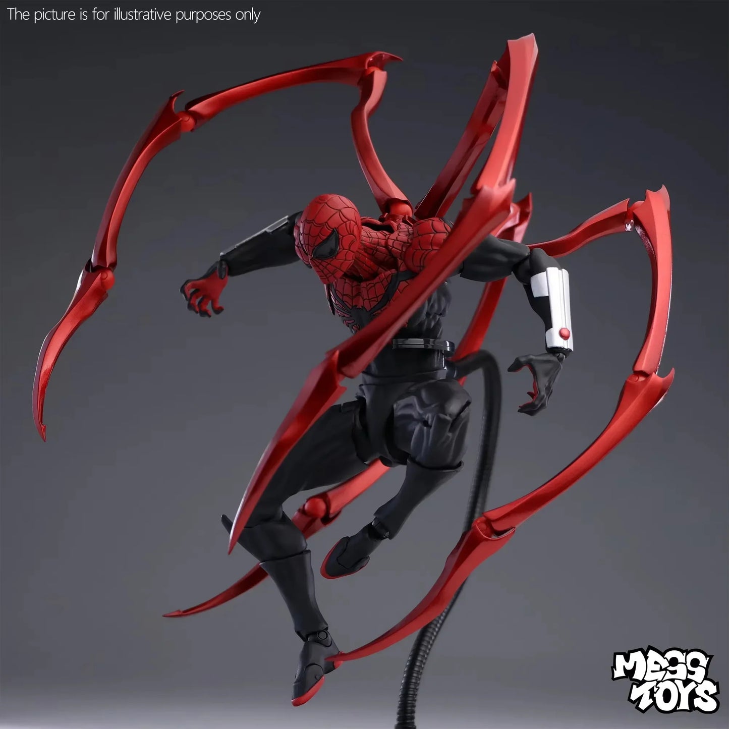 Hot Mess Toys Superior Spider Man Doctor Octopus Messtoys Peter Parker Spiderman Neighbor Anime Action Figure Gifts children's t