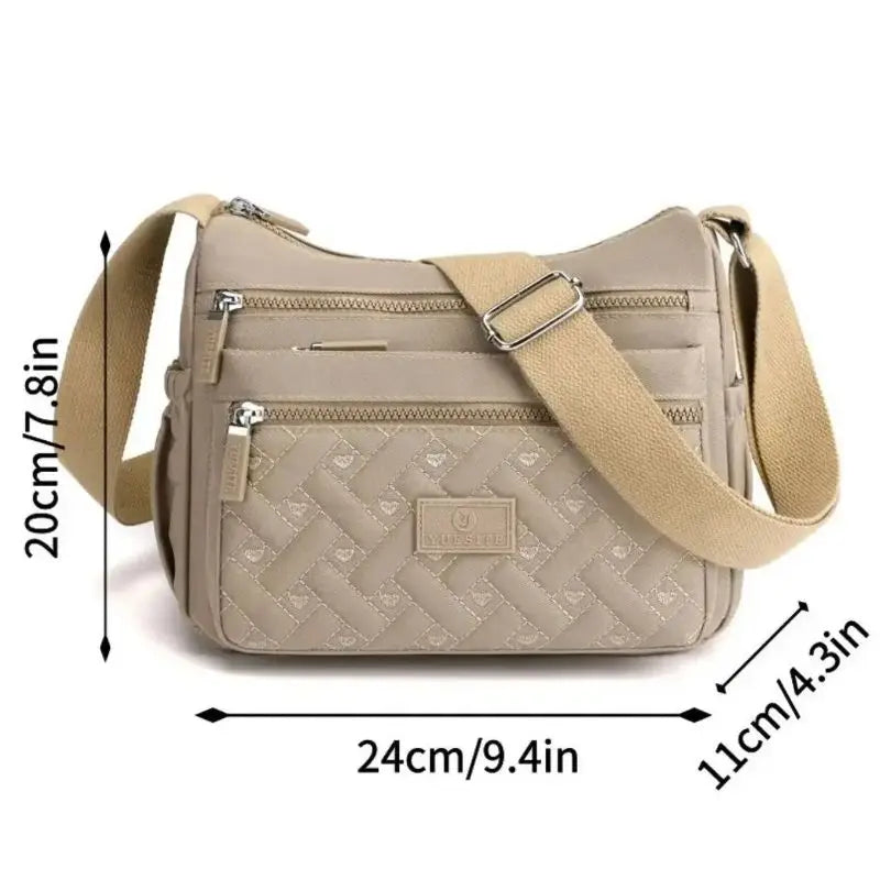 Women's Shoulder Crossbody Bag Waterproof Solid Color Black Pink Casual Handbag