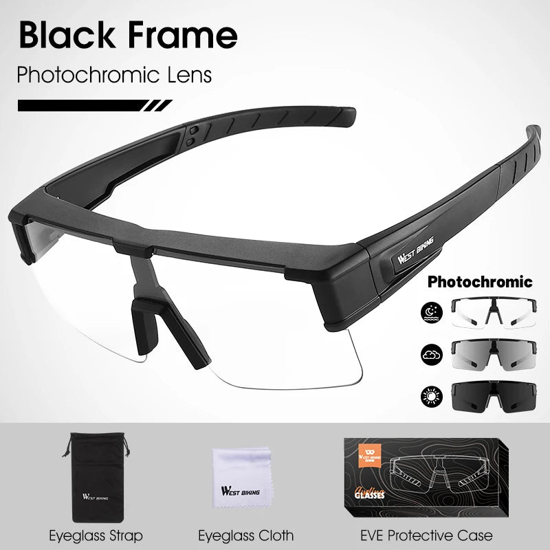 Sunglass Photochromic Cycling Glasses Men Women Fit Over Myopia Glasses