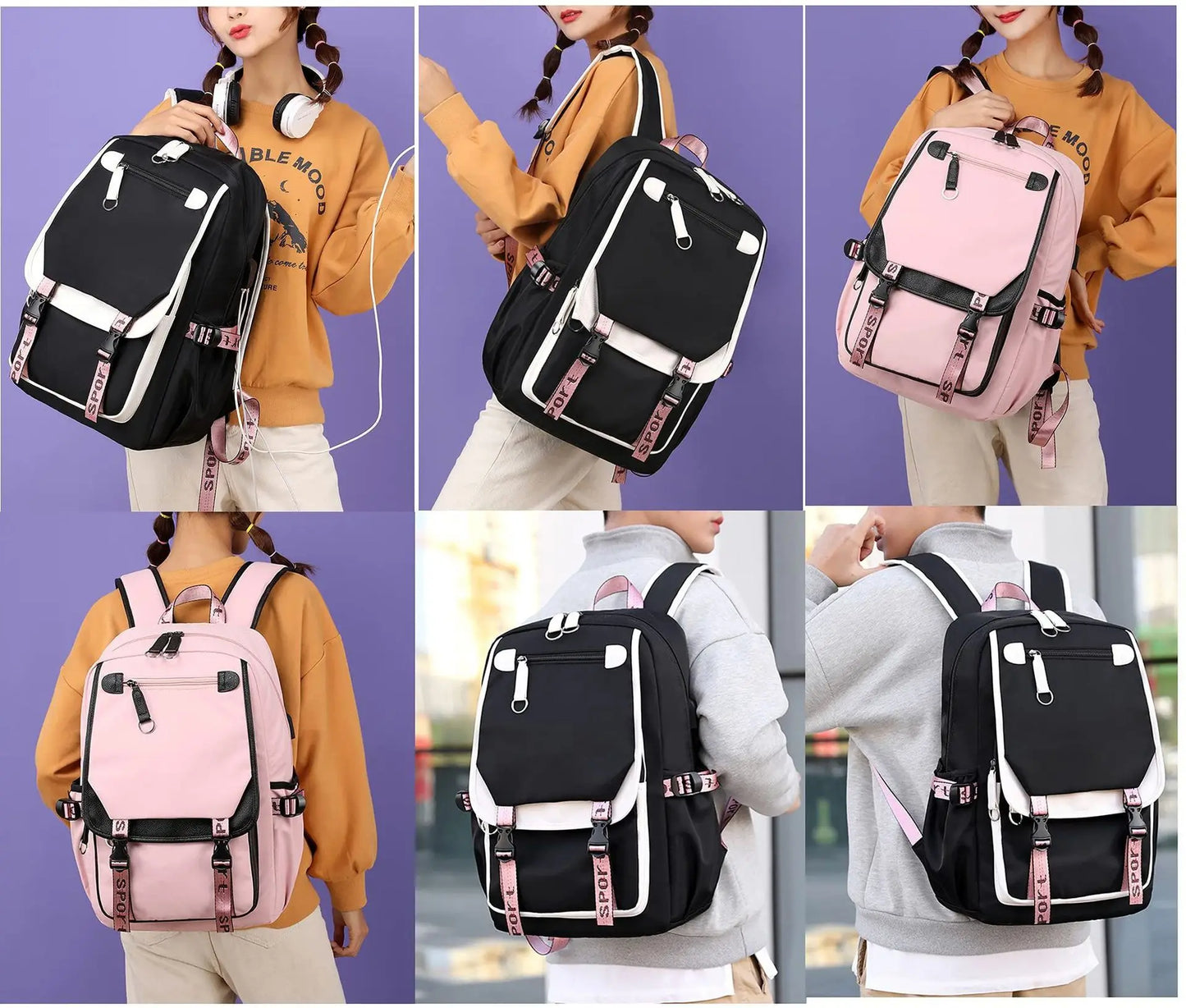 Backpack Cartoon Rucksack Girls School Bag High Capacity Women Backpack
