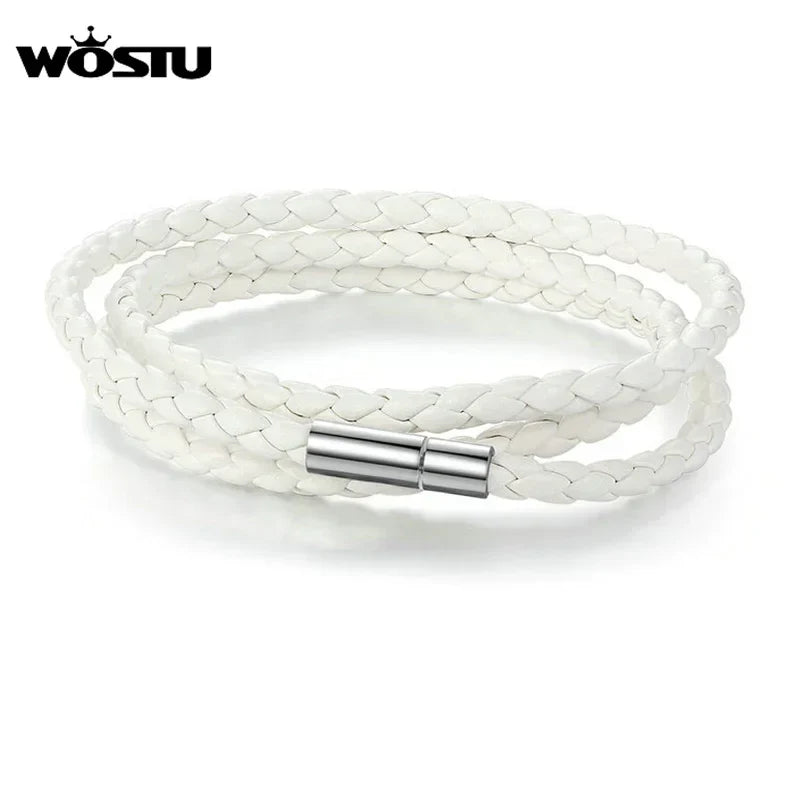 WOSTU 925 Sterling Silver European Simple CZ Ear Buckles Heart Hoop Earrings for Women Wedding Gift Minimalism Jewelry E737