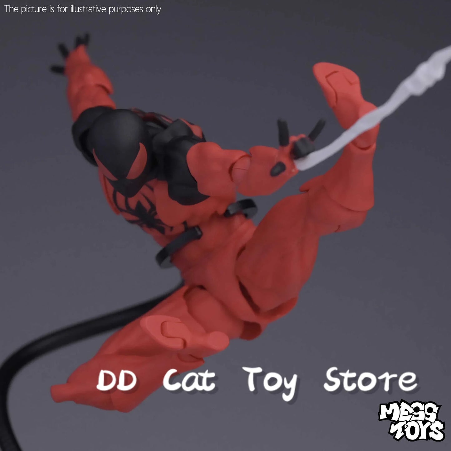 New MessToys Spiderman Figure CT Toys Black Red Spider Man Figurine Mess Toys Action Figure Custom Model Gift Kid Customized Toy