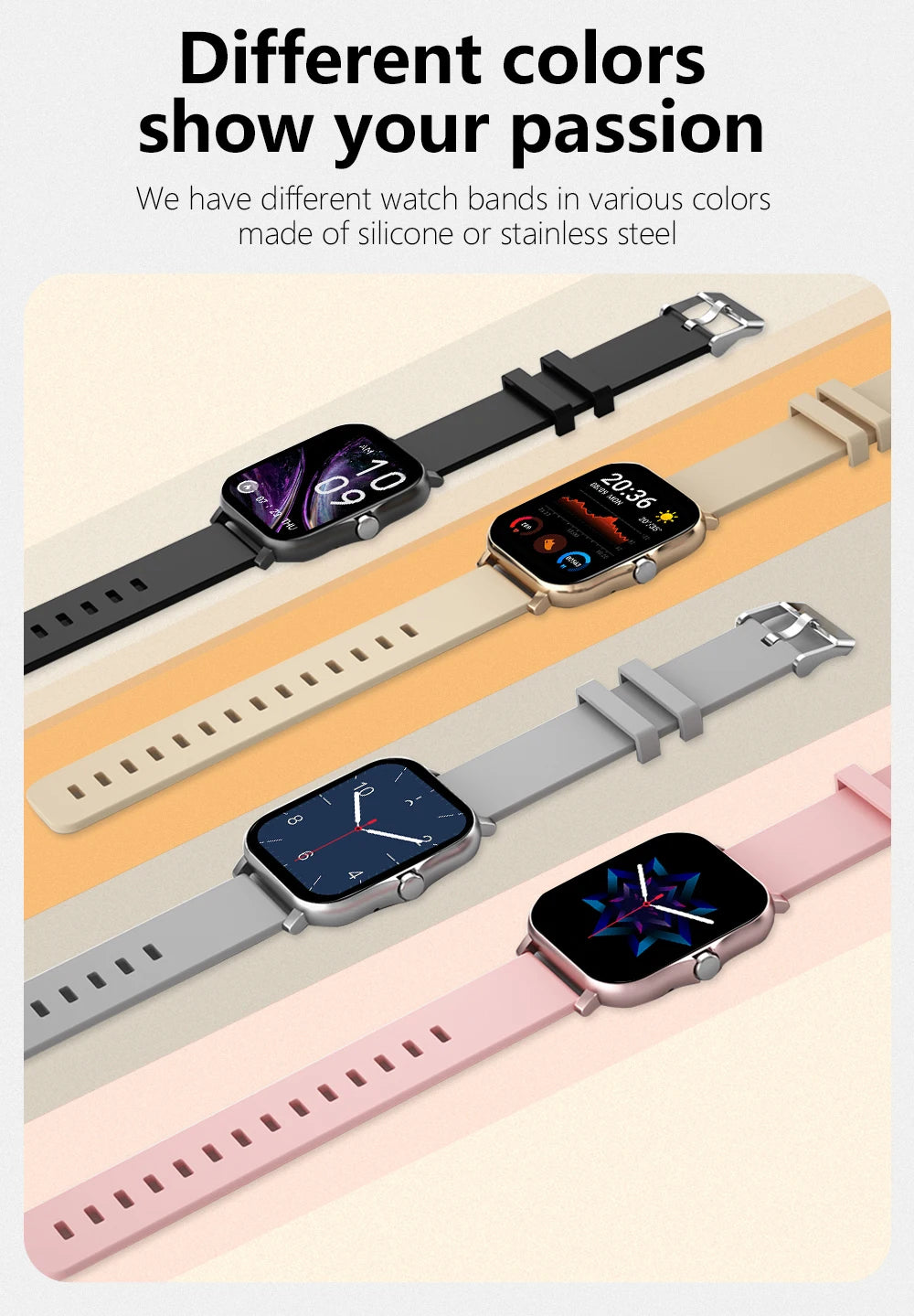 Sport Smart Watch Fitness Clock Health Monitor Waterproof Smartwatch Bluetooth Call Watches for Men Women IOS Android Phone 2025