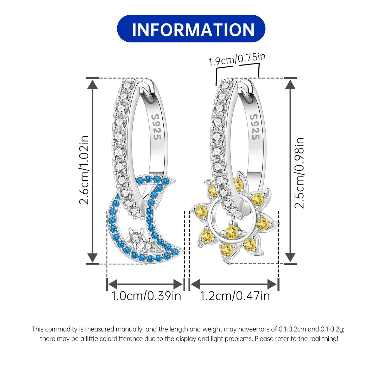PANPOKI 925 Sterling Silver Multi Layer Starry Tassel Drop Earrings Women Earrings Charm Trend Versatile Party Jewelry Gifts
