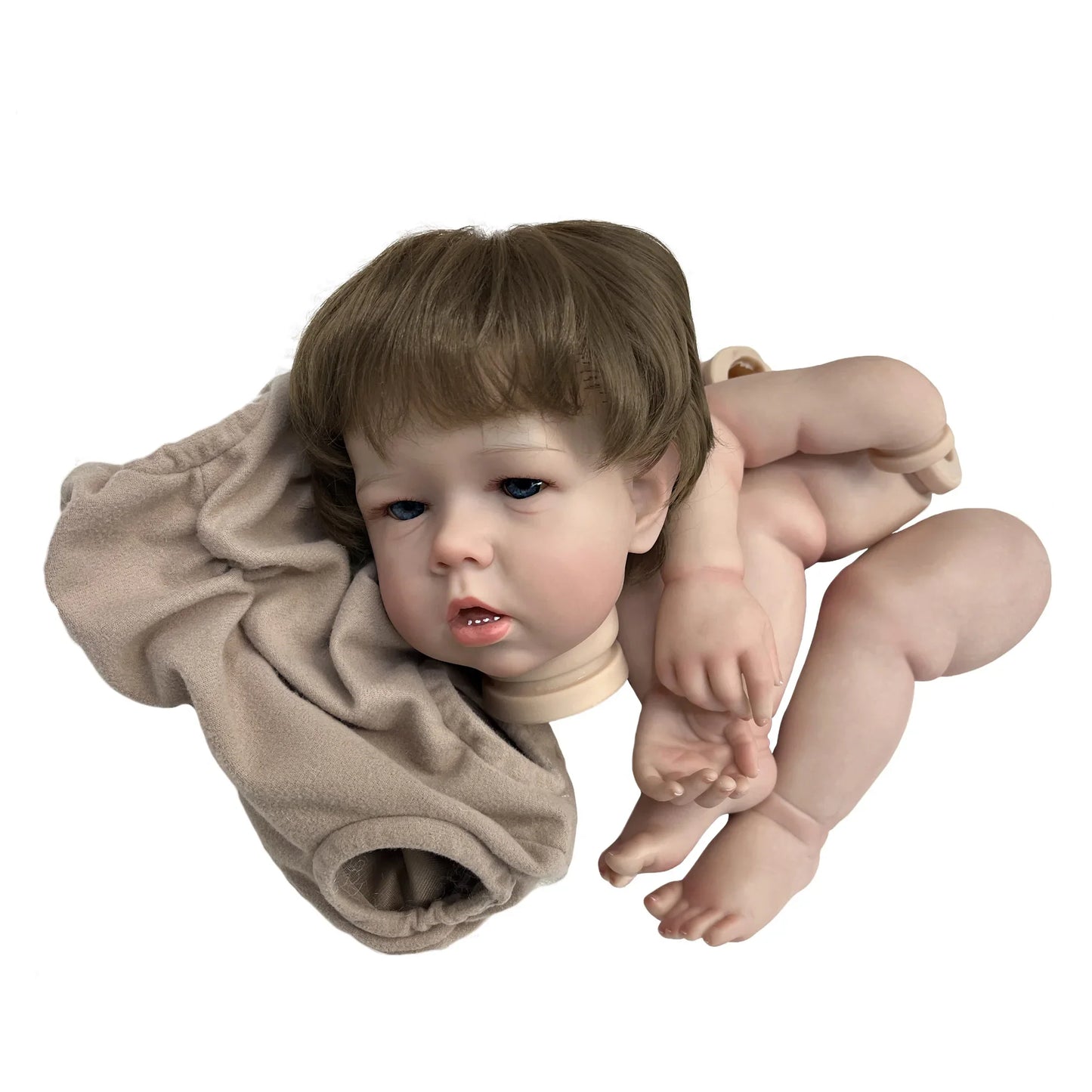 50CM/70CM Liam Bebe Reborn Doll Kits Handmade Painted/Unpainted Realistic Cute Newborn Doll Parts With Teeth Kit Bebé Reborn