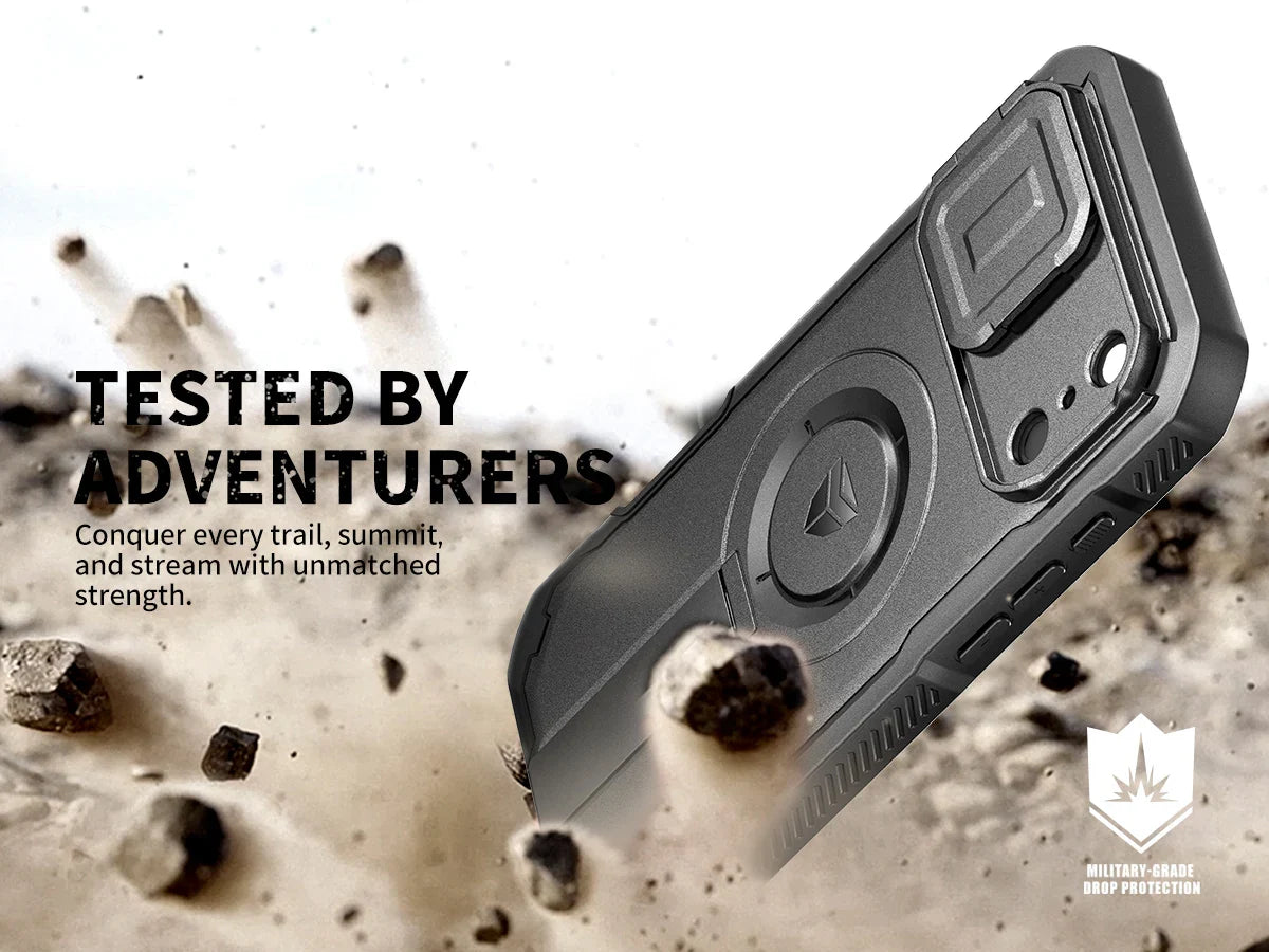 For iphone 17 Series case with Camera Cover & Adjustable Kickstand Compatible With MagSafe Shockproof  Magnetic Protective Cover
