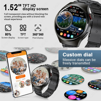 Watches pro 2026 New Men's Smartwatch High-Definition Screen Health Tracker Bluetooth Call Voice Assistant Sports Smartwatches