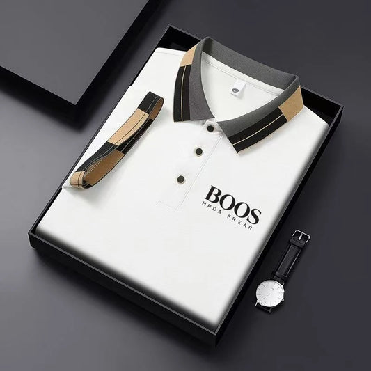 New Men'S Polo Shirt Short Sleeved Top, Casual, Fashionable, Breathable, Comfortable And Trendy Top