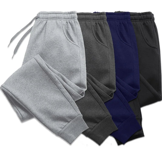 Men Women Long Pants Autumn and Winter Mens Casual Fleece Sweatpants Soft