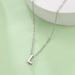 Minimalist Initial A-Z Letter Necklace for Women Alphabet Stainless Steel Choker