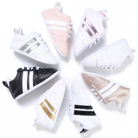 Baby Shoes Boy Girl Classical Sport Soft Sole PU Leather Multi-Color First Walker