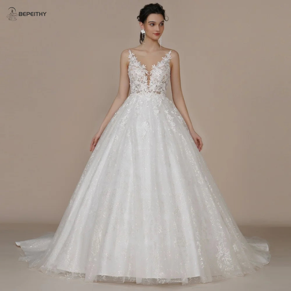 White Bridesmaid Dresses: Backless Scoop Lace Wedding Dresses For Bride France