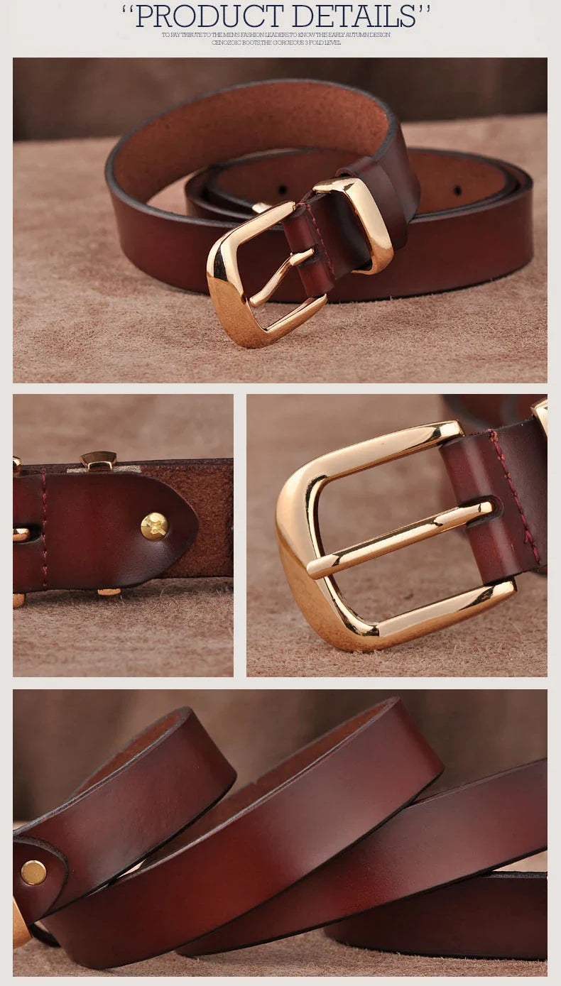 MEDYLA Women's Strap Casual All Match Women Brief Genuine Leather Belt Women Strap Pure Color Belts Top Quality Jeans Belt L27