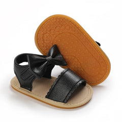 0-18M Baby Cute Preschool Summer Sandals Black Princess Casual Soft Rubber