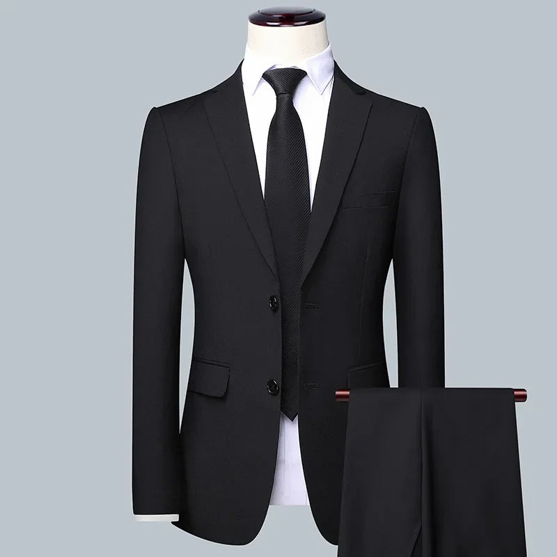 Men's Fashion Business Fit Wedding Professional Casual Single Breasted Gentleman
