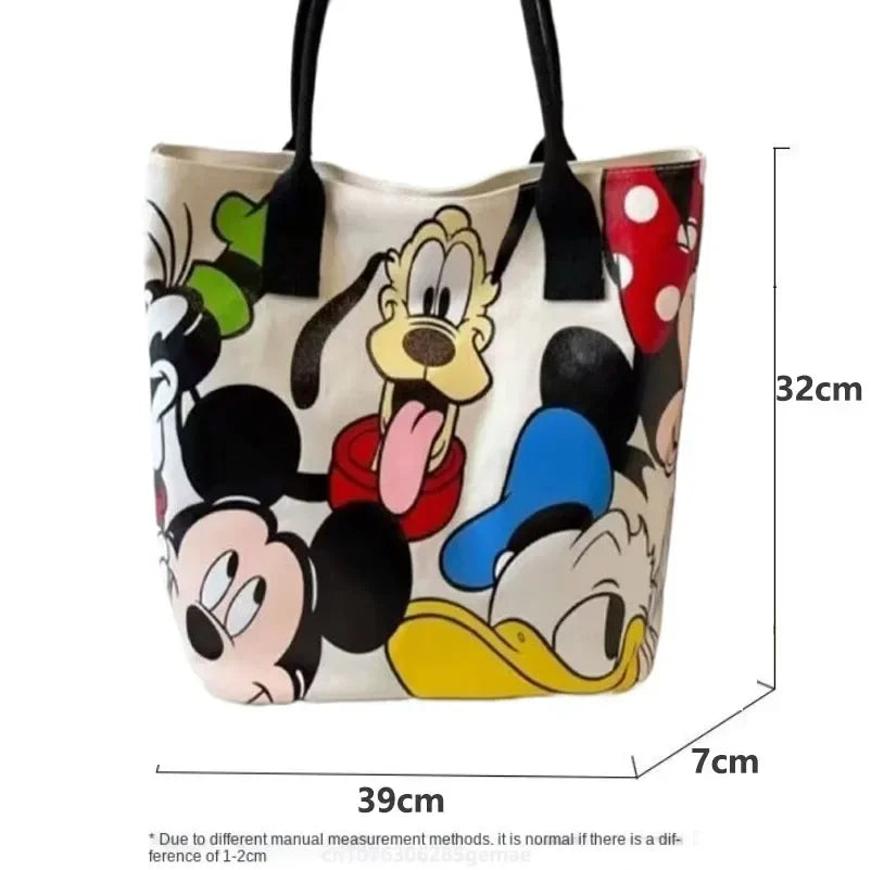 Disney Donald Duck Large Capacity Women's Shoulder Bag Stitch Canvas Bag Women