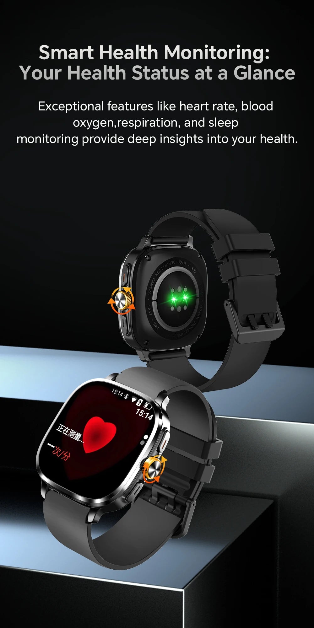 New Android 13.0 Cellular Version Smart Watch 5G LTE Smartwatch With 2.4inch Amoled Screen Sim Card Slot Google Play Store GPS