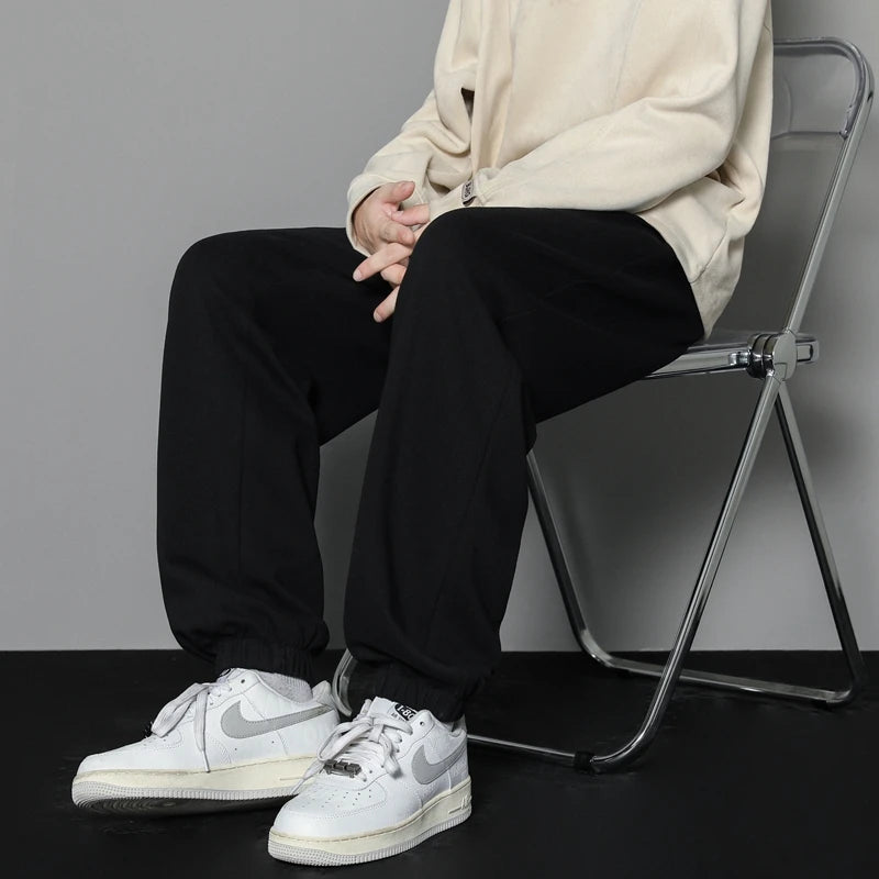 Sports Pants Mens Autumn Loose Gray Baggy Pants Jogger Hombre Fashion Knitted Pants