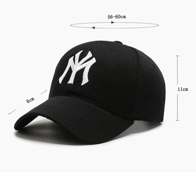 Fashion Korean Letter MY Baseball Cap 3D Embroidery Dad Hat Men