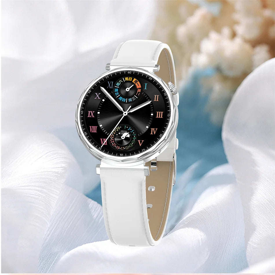 Fashion Women's Smart Watch AMOLED HD Screen Health Monitoring GPS Sports Track Watch Bluetooth Call Smartwatch Android IOS