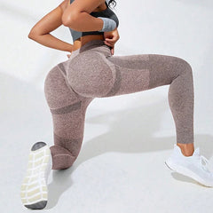 Seamless Spliced Leggings Women Butt Lift Yoga Leggings