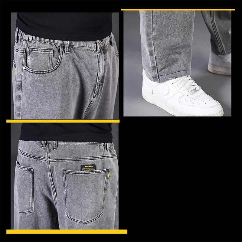Plus Size Jeans for Men Pantalones Vaqueros Hombre Wide Leg Jeans