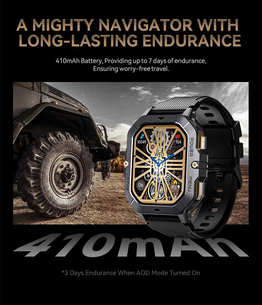 CUBOT C28 Waterproof Smart Watch Men 2.02 Inch Fitness Tracker Sport Wrist Smartwatch For Android IOS Bluetooth Call