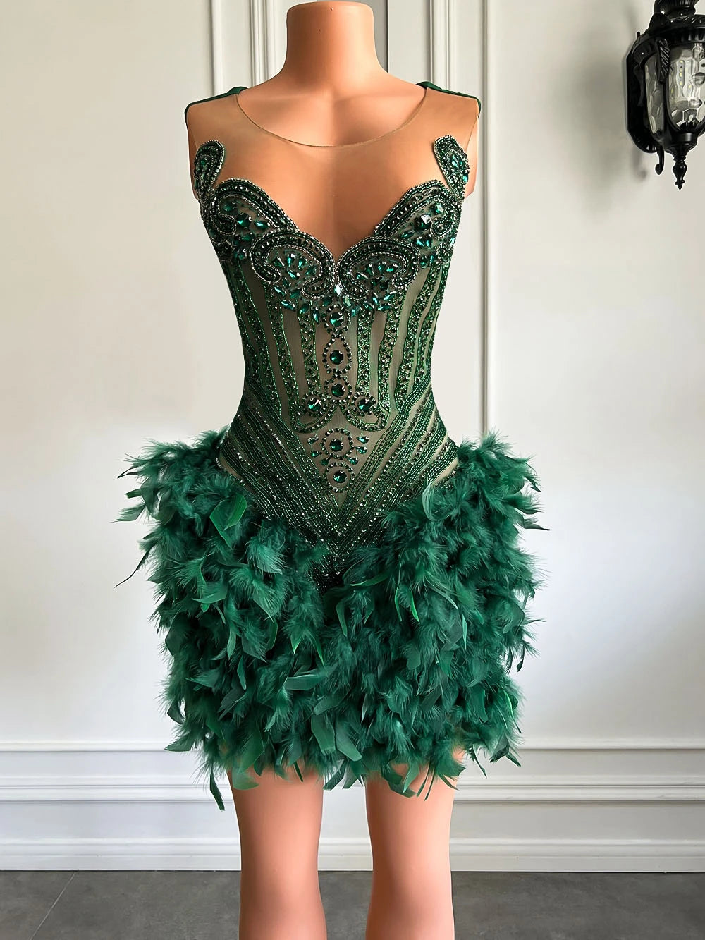 Homecoming Dresses: Luxury Beaded Diamond Women Cocktail Dress