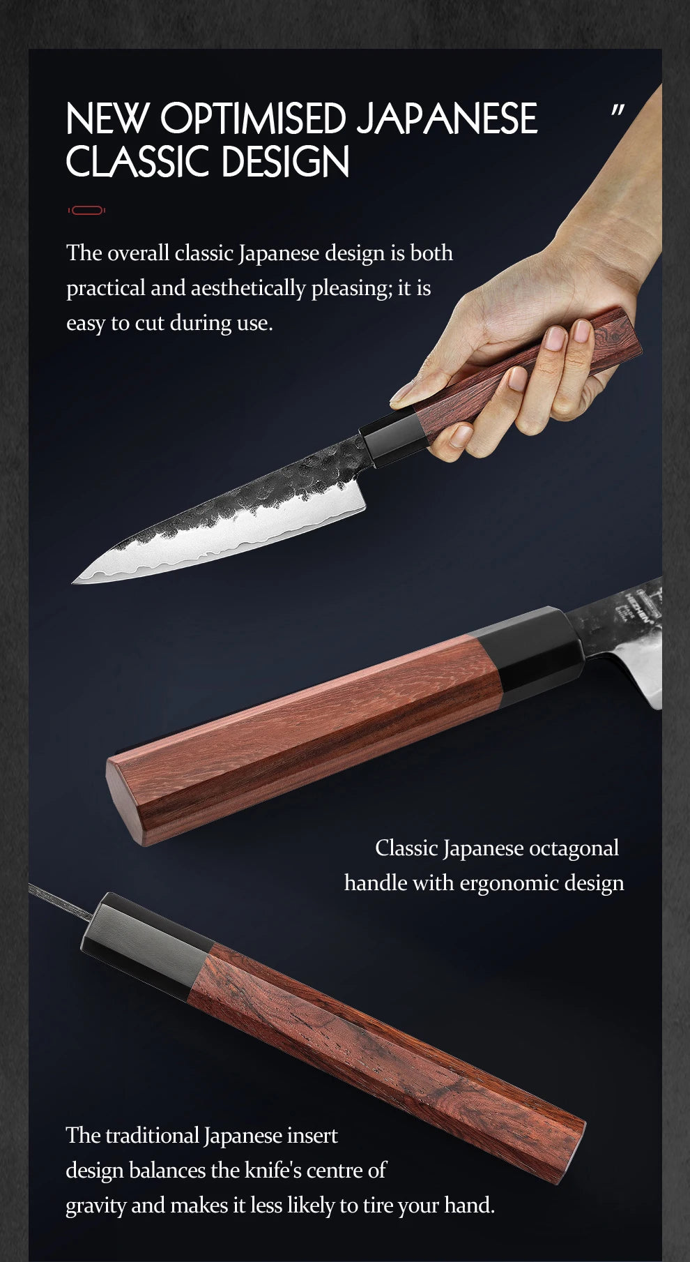1PC-5PC Kitchen Knife Set Chef Utility Stainless Steel 3 Layers Composite