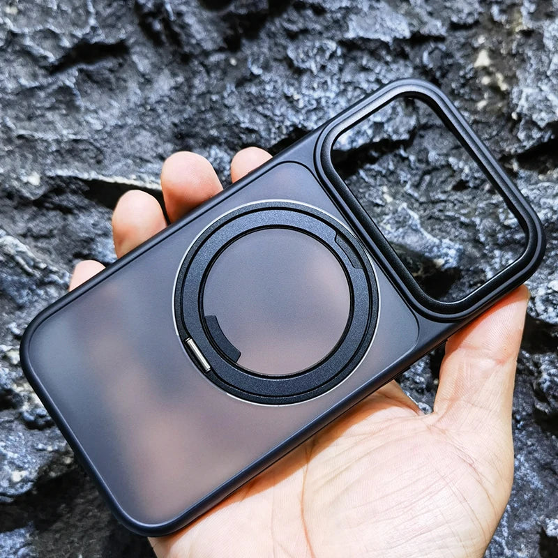 Magnetic 360 Degrees Rotating Ring Holder Case For iPhone 17 Pro Max / 17 Air
