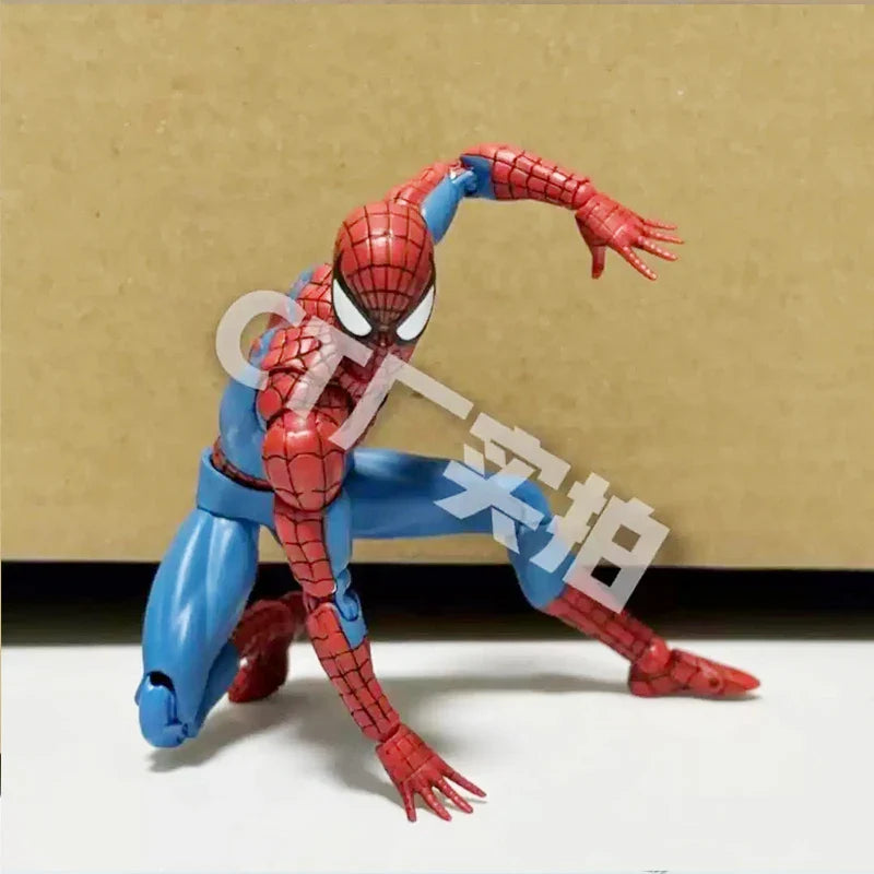 Ct Toys Spiderman Mafex 185 Classic Costume Ver Miles Morales Spider-Man Action Figure Anime Model Gift Toys 15cm