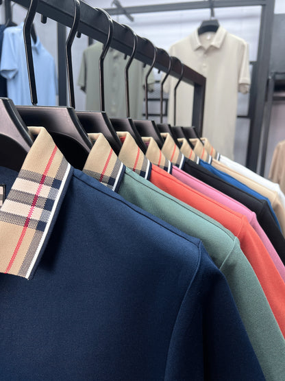 Designer fashion brand short sleeve polo shirt men summer new luxury exquisite embroidery high-end business casual Paul T-shirt