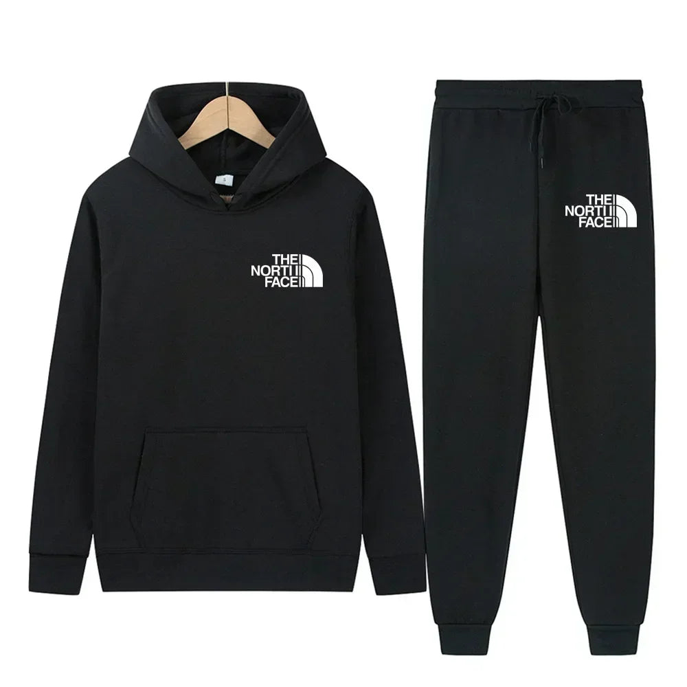 2025 Autumn-Winter Warmth-Resistant New Men's Sportswear - Sport Sweater, Hat-style Hooded Jogging Pants, Two-Piece Sport Set -