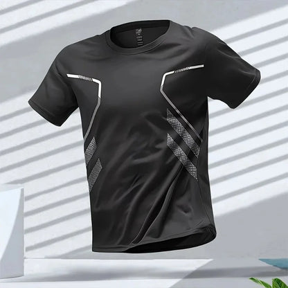 2025 Men's fashion top T-shirt, skin-friendly, breathable, highly elastic, quick-drying
