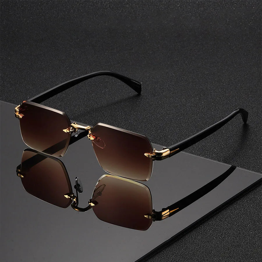 Classic Unisex Fashion Sunglasses Frameless Trendy Eyewear for Holiday Costume Suitable Best Gift for Festive Occasions