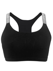 Women Underwear Yoga Crop Sexy Sports Bras Fitness  Tank Top Ribbed Backless