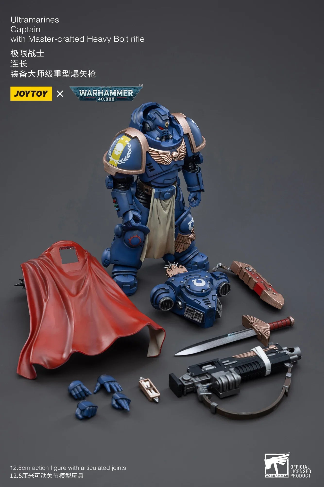 [IN STOCK] JOYTOY Warhammer 40K 1/18 Action Figure Ultramarines Primaris Lieutenant Argaranthe Anime figures Toys Model