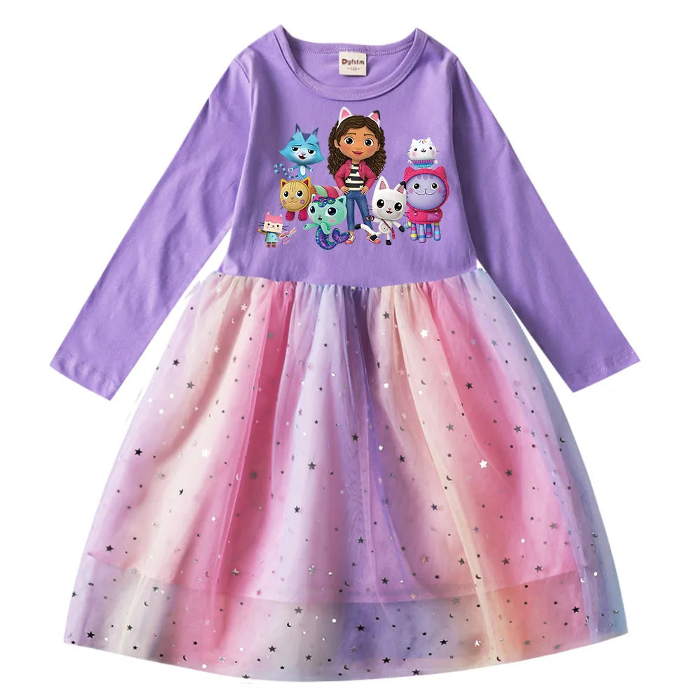 Dress Kids Gaby Chat Clothes Baby Girls Long Sleeve Casual Dresses