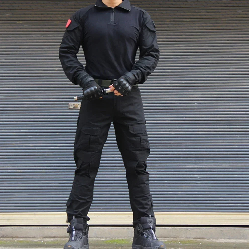 Camo Tactical Uniform Airsoft Ripstop Suit Multi Pocket Suits Hunting Pants Men Trainning Shirts Airsoft Paintball Clothes Sets