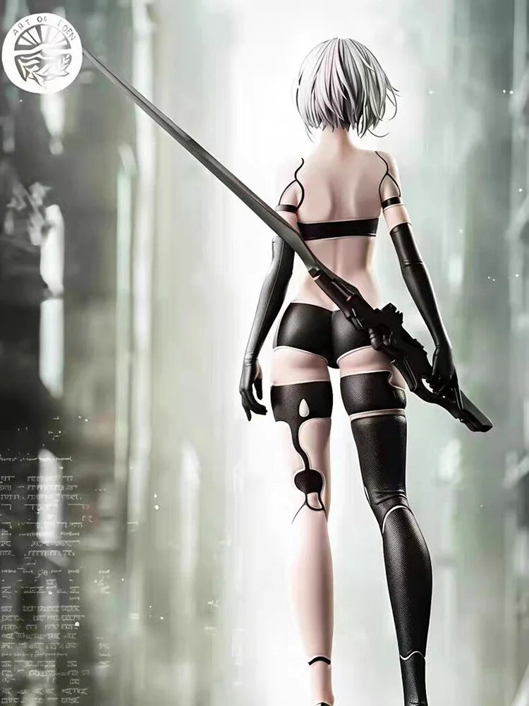 Nier Automata Anime Peripherals Otaku Collectibles A2 Battle Damaged Ver 2b Statues 50cm Garage Kits Replica Version Collectbles