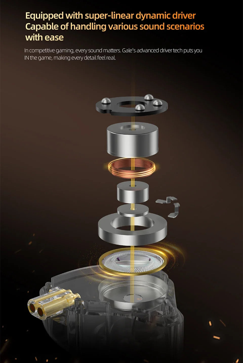 KZ Gale Earphone HIFI Bass Earbud Gaming and Music Headset Super-linear Dynamic Driver Detachable Design