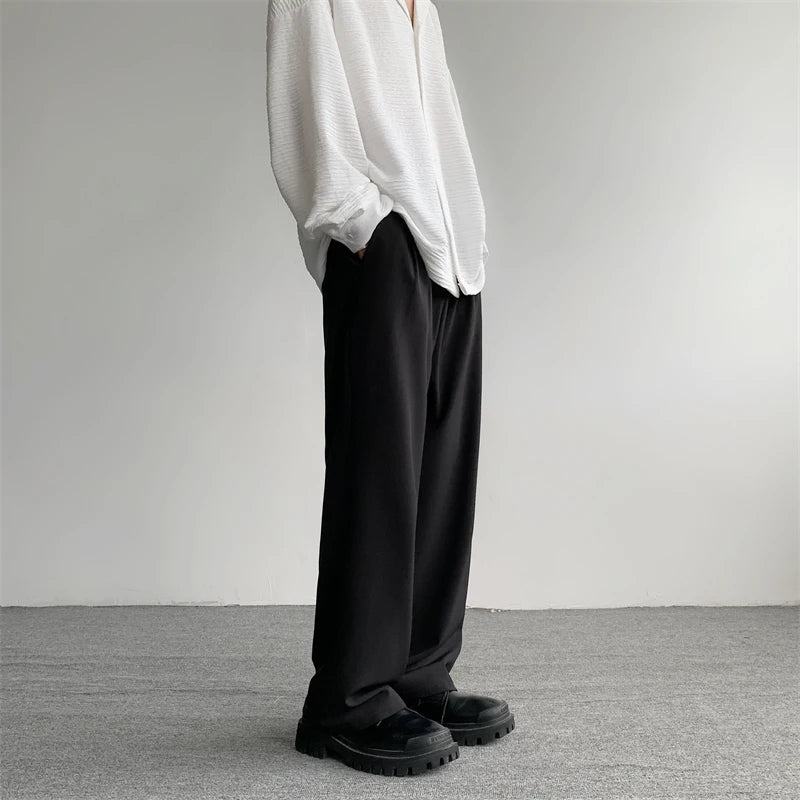 Khaki Black Suit Pants Men Fashion Social Mens Dress Pants