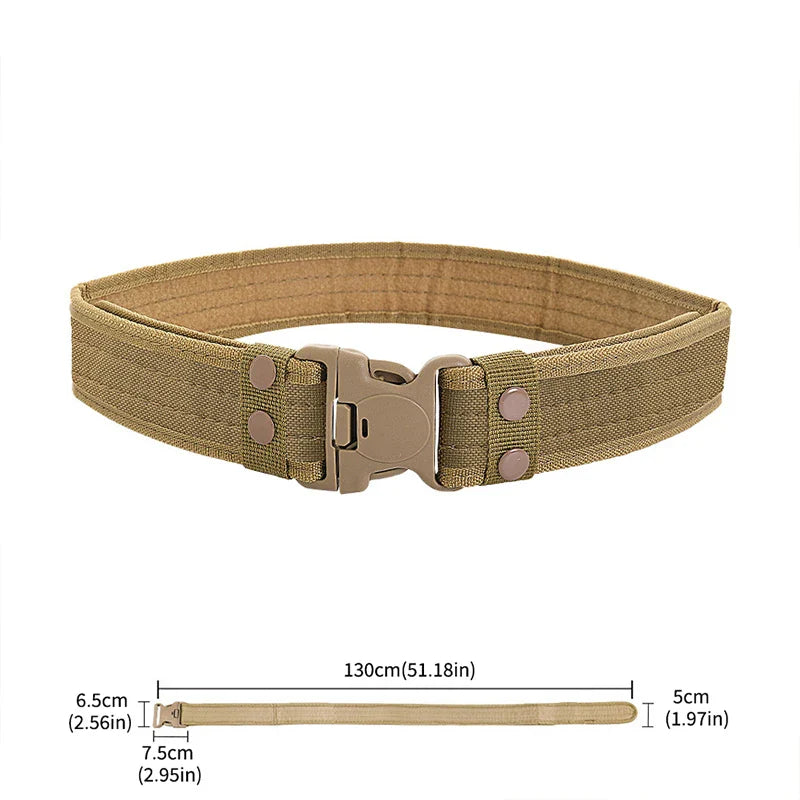 Daily Belt Men's Heavy Duty Combat Tactical Belts Sturdy Nylon Waist Strap with 5cm Width for adjustment