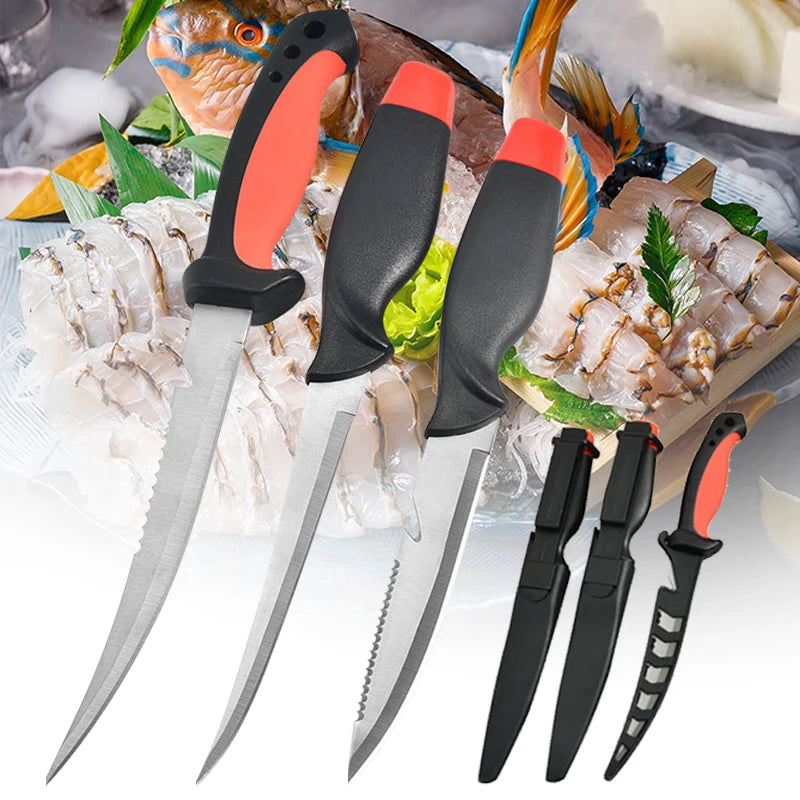 Stainless Steel Multifunctional Fishing Knife Fish Killing Knives Fish Planing Knife Kitchen