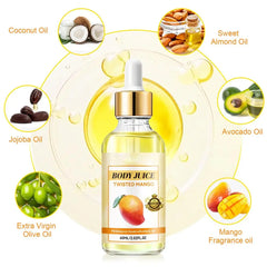 60ml Strawberry/Peachh/Mango/Cinnamon Bun/Vanilla/Birthday Cake Flavor Body Massage Oil Body Juice Oil Fragrance Massage Oil