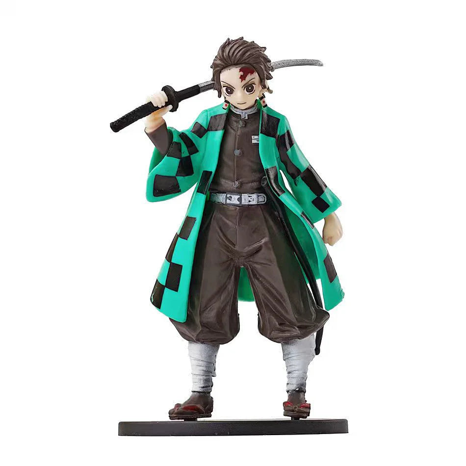 16cm Anime Demon Slayer Kimetsu no Yaiba Figure Kamado Tanjirou Action Figure Agatsuma Zenitsu Nezuko Warrior PVC Doll Model Toy