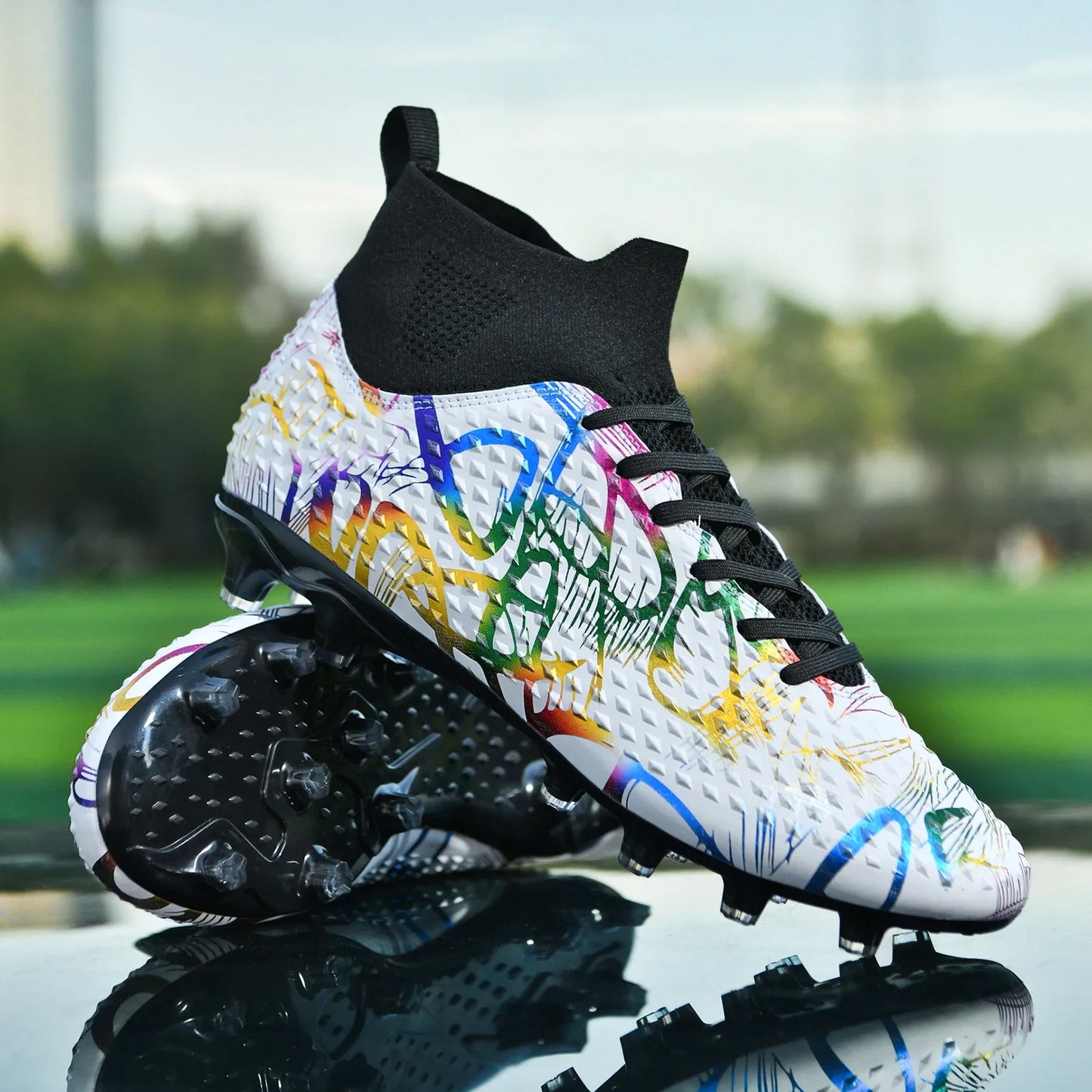 Men Soccer Shoes Children Futsal Non Slip Football Boots Grass Indoor Sports Cleats