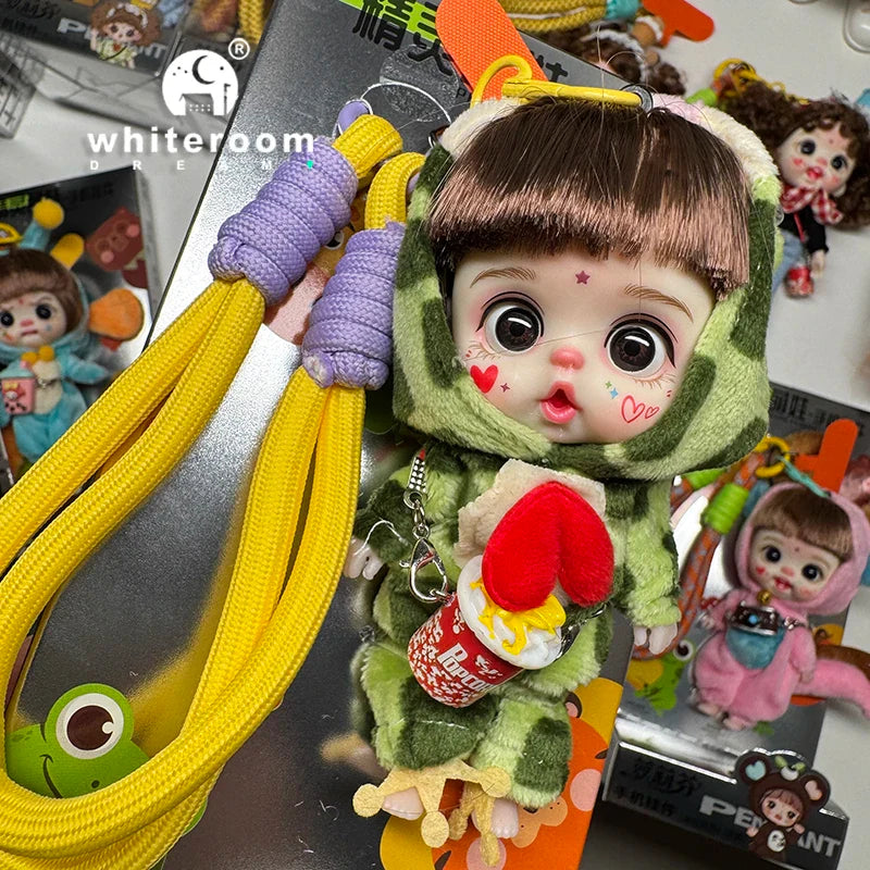 Mini Doll Dolls for girls Labbu doll pocket blyth Boy girl Doll Barbi cry Baby Rainbow Ball jointed doll Mobile phone Decoration