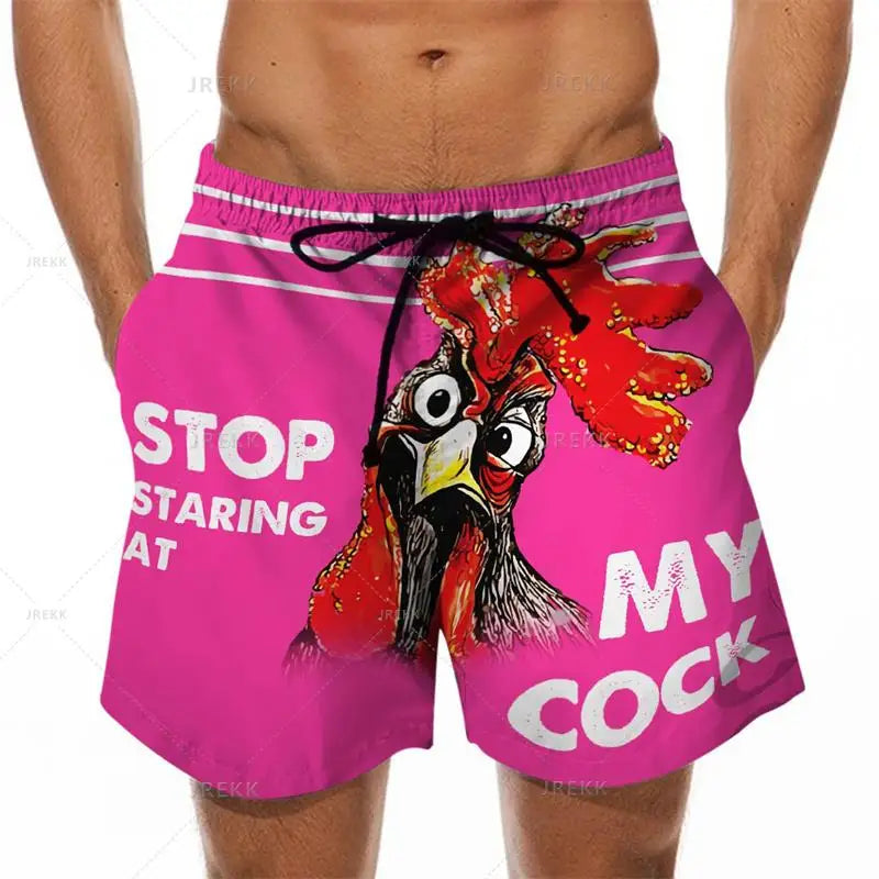 KeKe Funny Cock Banana Printed Swimwear Swim Shorts Trunks Beach Swimming Board Shorts Quick Drying Pant Mens Surffing Shorts